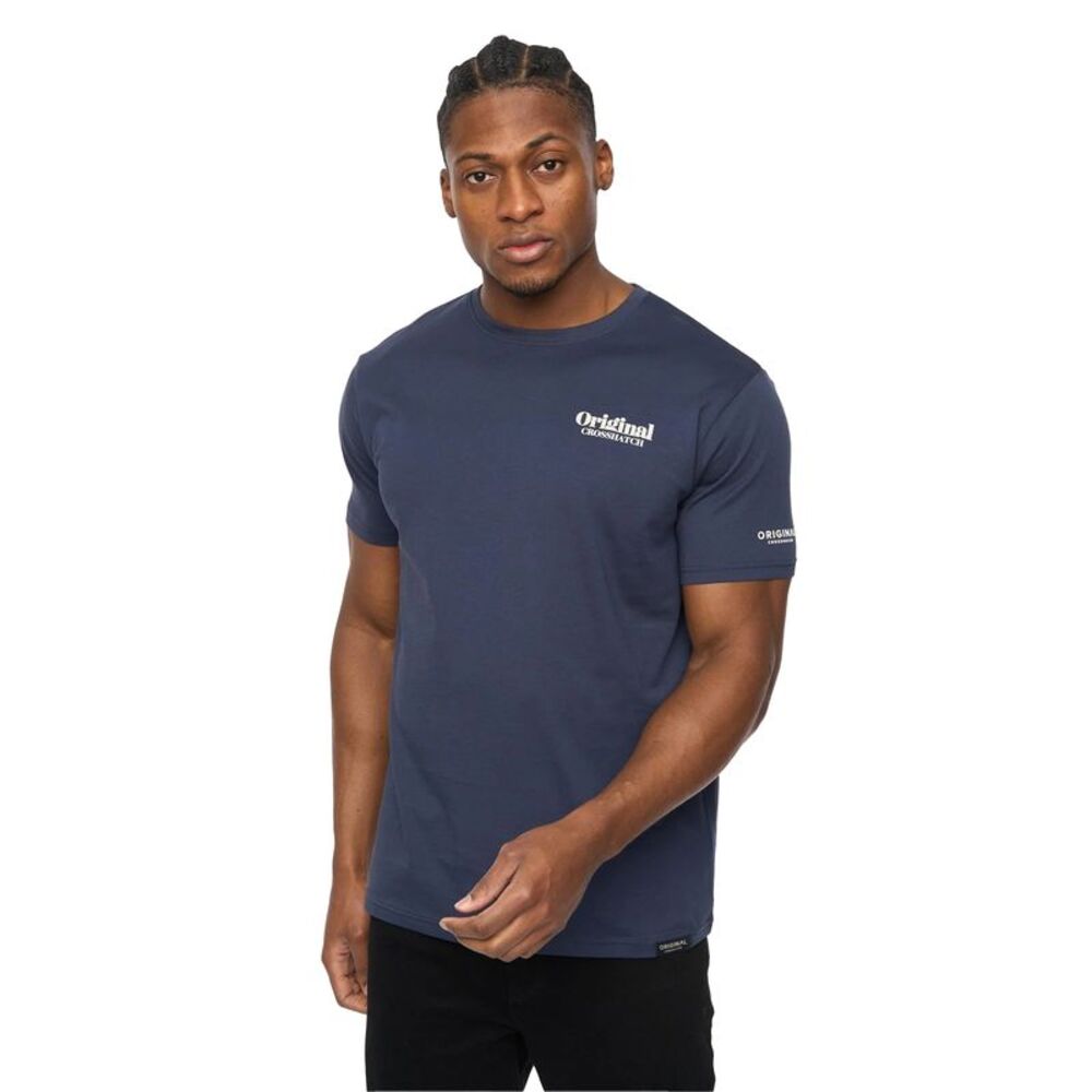 Crosshatch Mens Simtanks T-Shirt / Navy